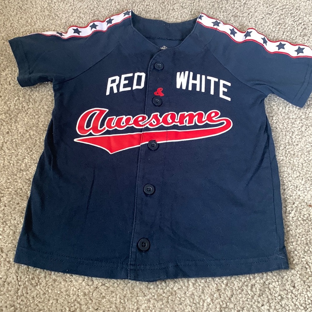 Cute baseball tee shirt even great for the 4th July